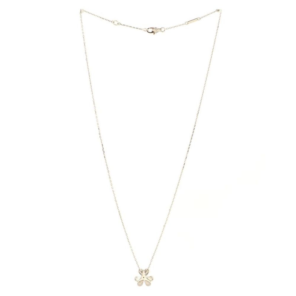 Van Cleef & Arpels Frivole Pendant Necklace 18K White Gold and Diamond Mini - - Picture 3 of 4